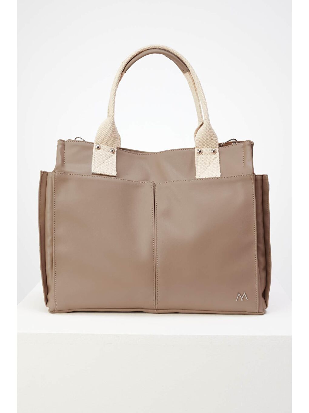 Bej Deri Everyday Bag Vizon-3