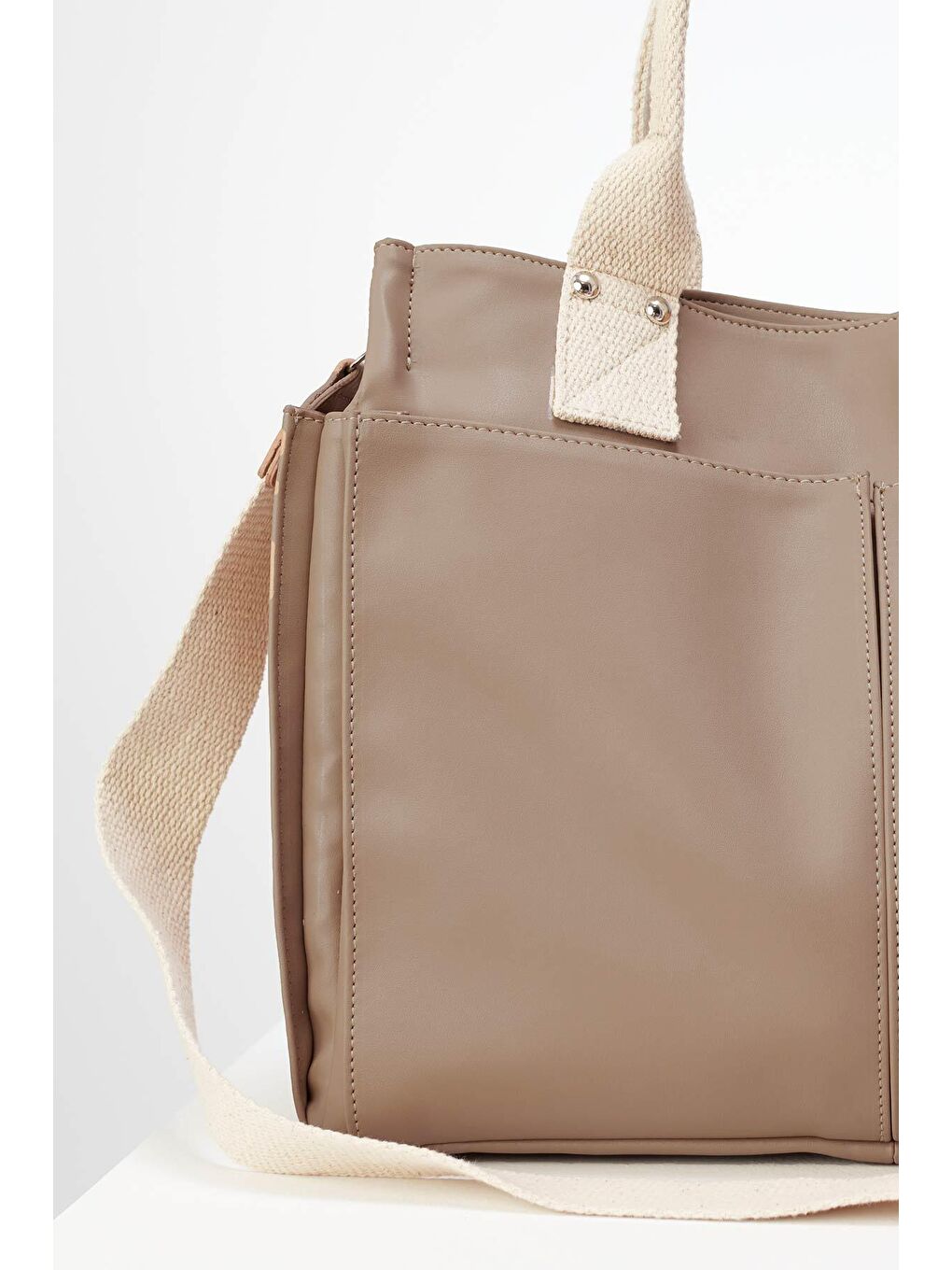 Bej Deri Everyday Bag Vizon-7