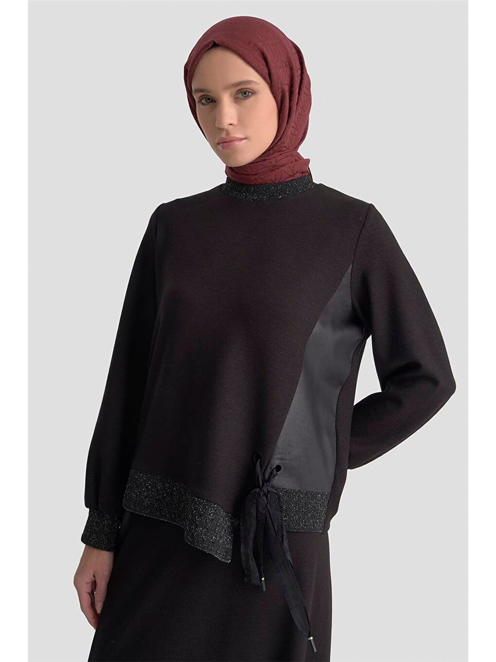 Taşlı Örme Takım 25Kd2103 Siyah-3