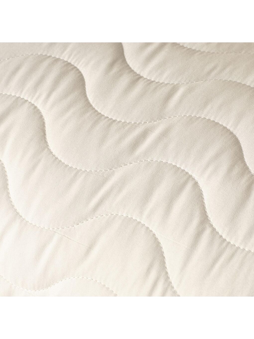 Sıvı Geçirmez Pamuklu Kapitoneli Fitted Yatak Alezi Beyaz-1