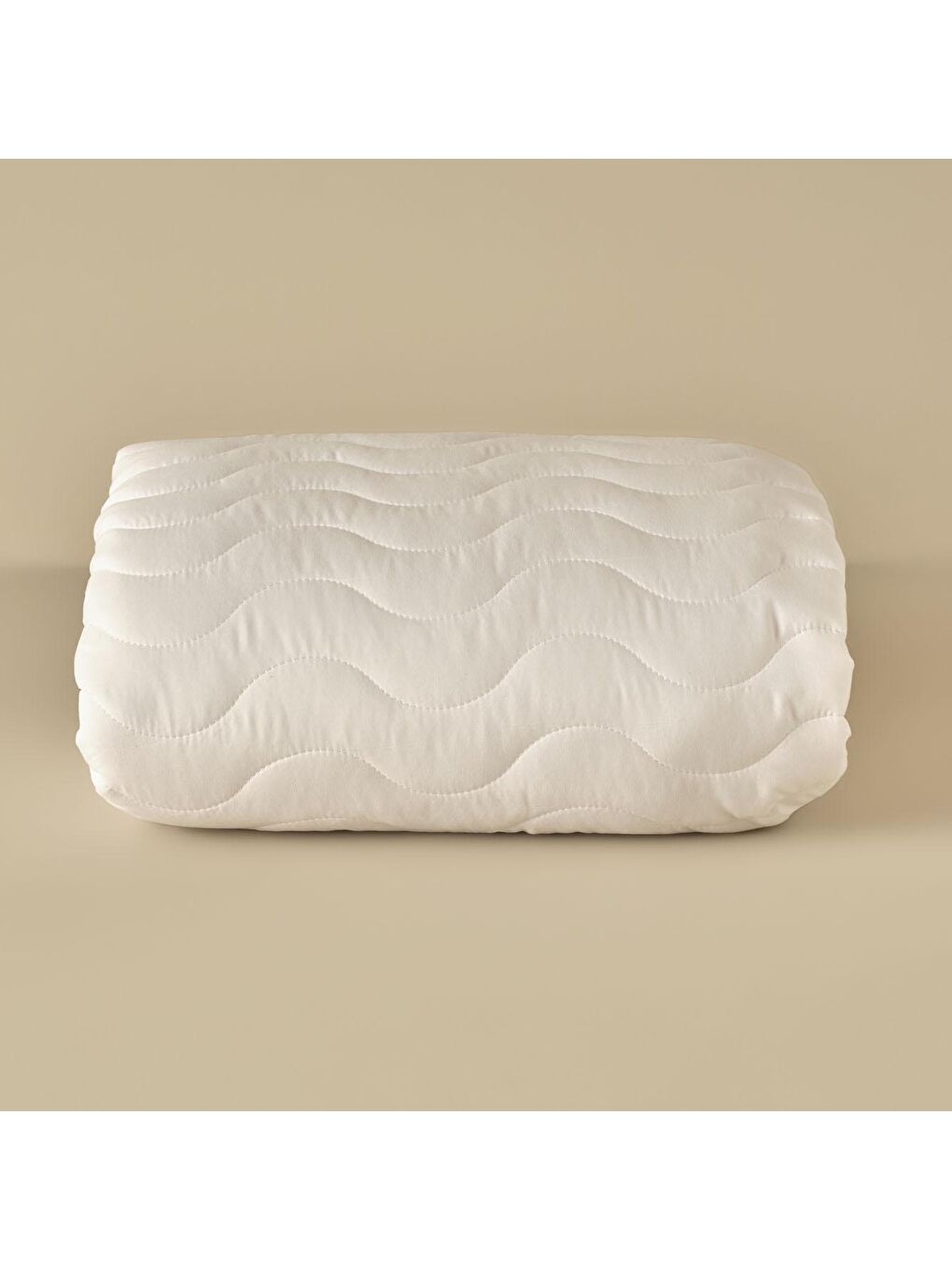 Sıvı Geçirmez Pamuklu Kapitoneli Fitted Yatak Alezi Beyaz-2