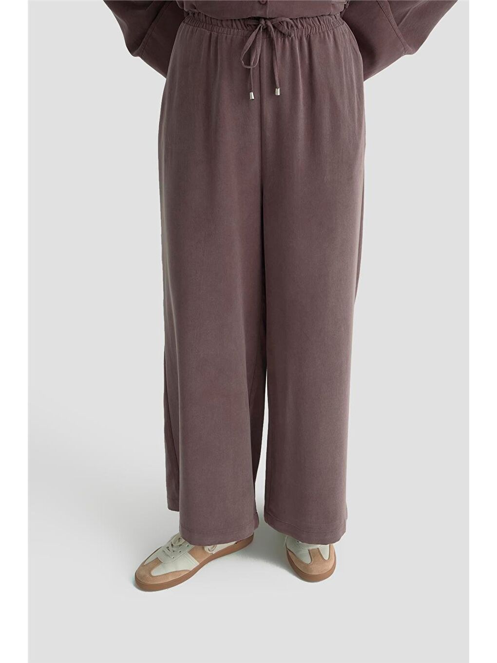 Beli Bağcıklı Modal Takım 25Kd1127 Kahverengi-3