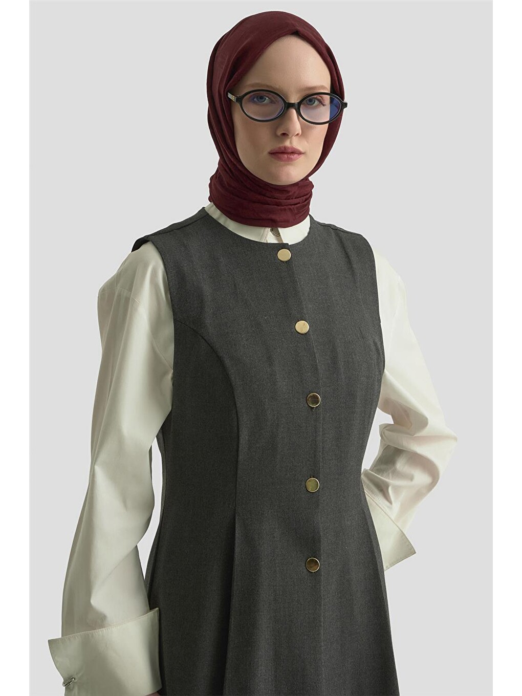 Fitted Yelekli Takım 25Kd1307 Antrasit-4