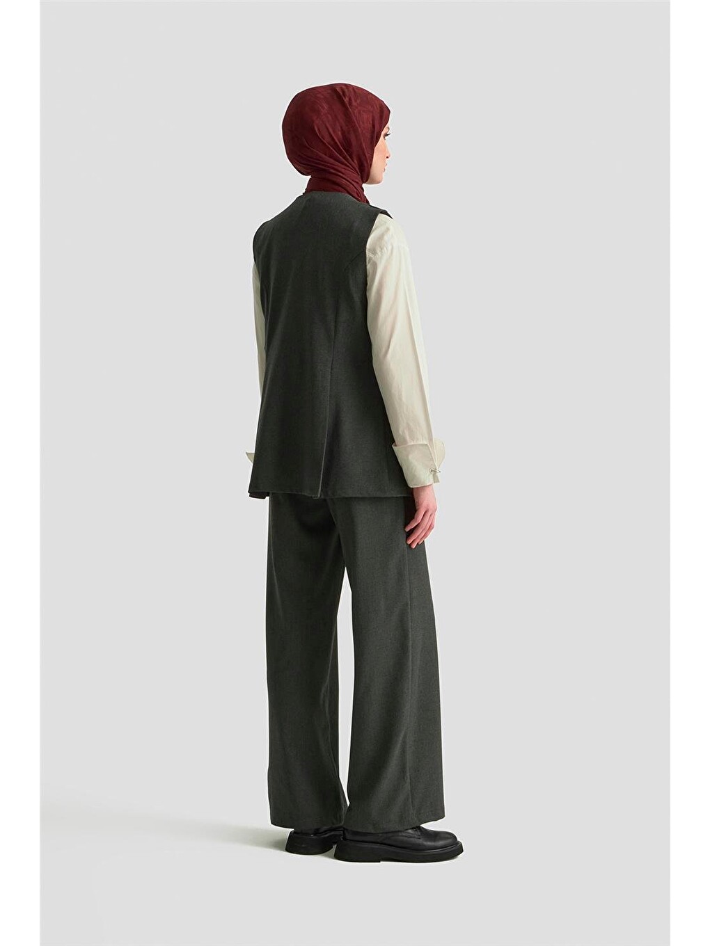 Fitted Yelekli Takım 25Kd1307 Antrasit-5