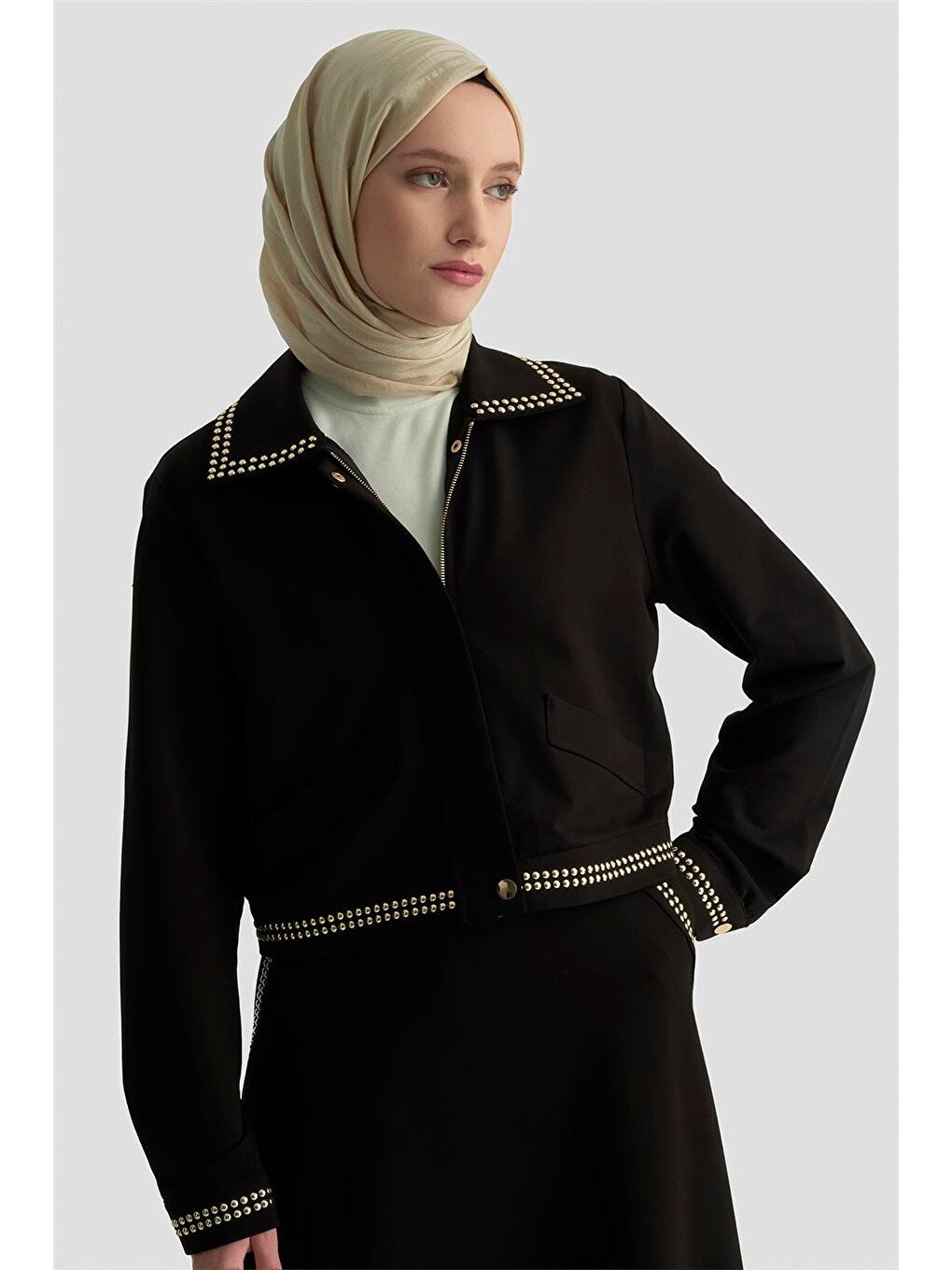 Trok Ceketli Örme Takım 25Kd4036 Siyah-2