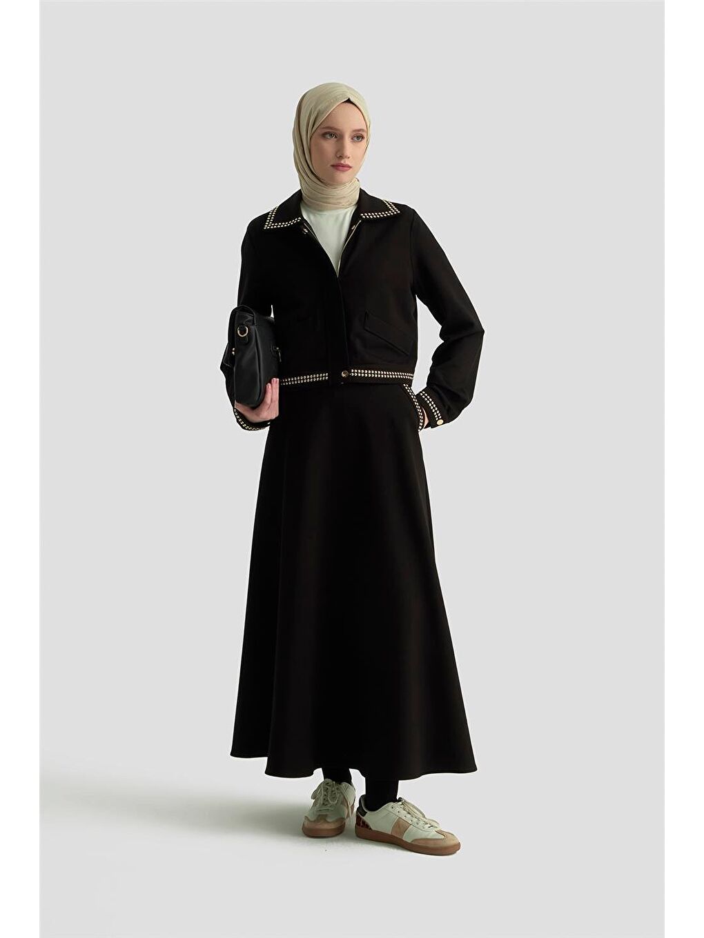 Trok Ceketli Örme Takım 25Kd4036 Siyah-3