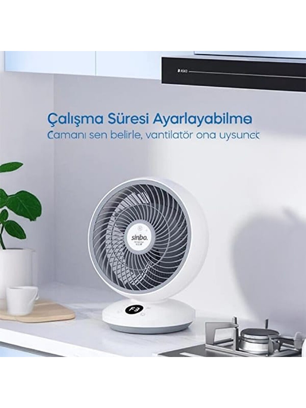 Sf-7702 Masaüstü Fan - Beyaz / Krem-2