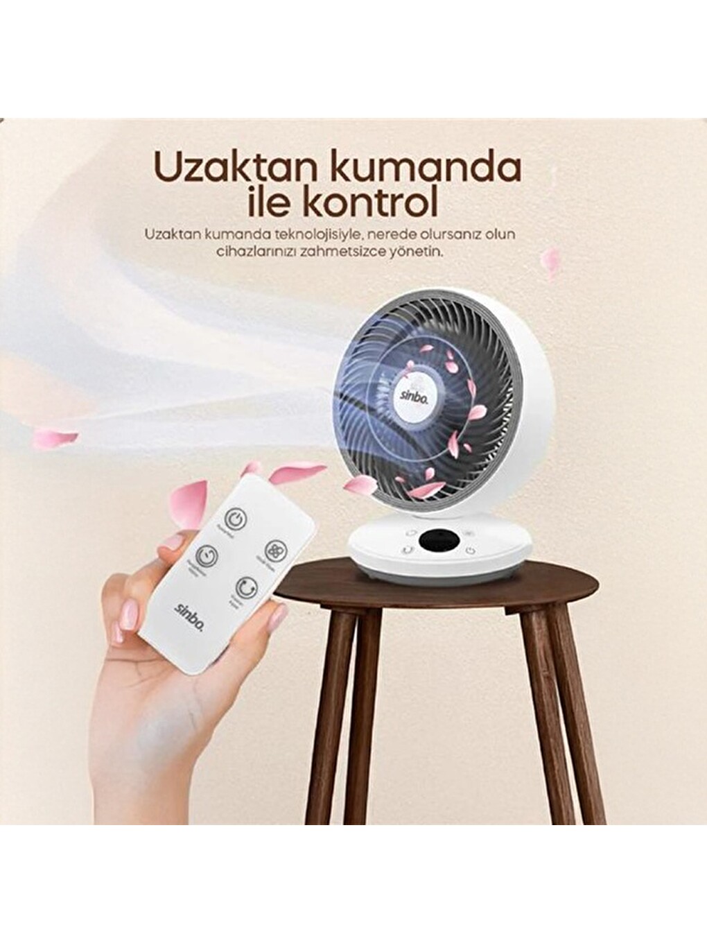 Sf-7702 Masaüstü Fan - Beyaz / Krem-4