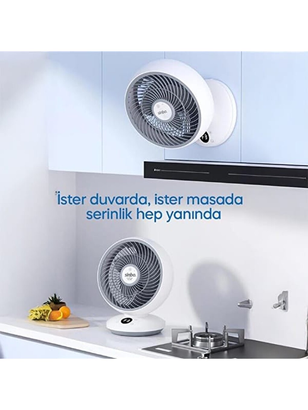 Sf-7702 Masaüstü Fan - Beyaz / Krem-5