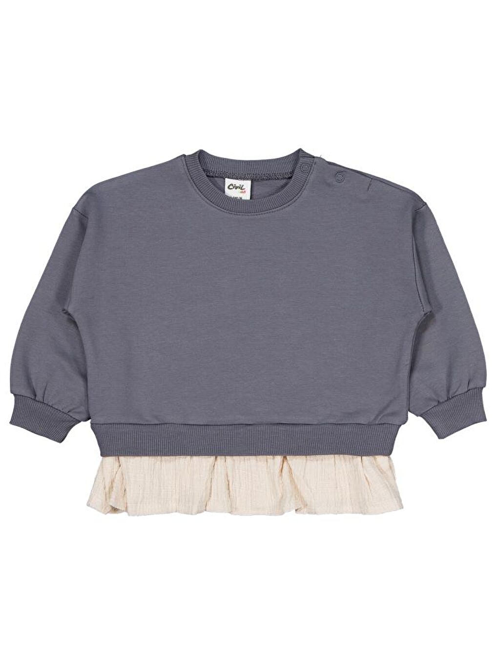 Gri Baby Çıkma Detaylı 6-18 Ay Takım