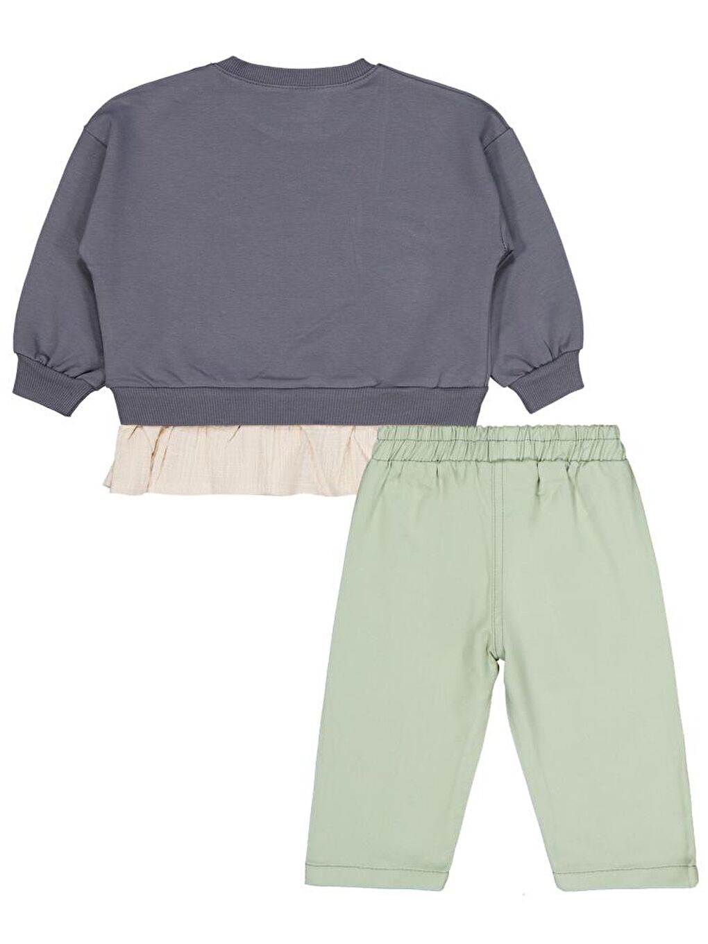 Gri Baby Çıkma Detaylı 6-18 Ay Takım-2