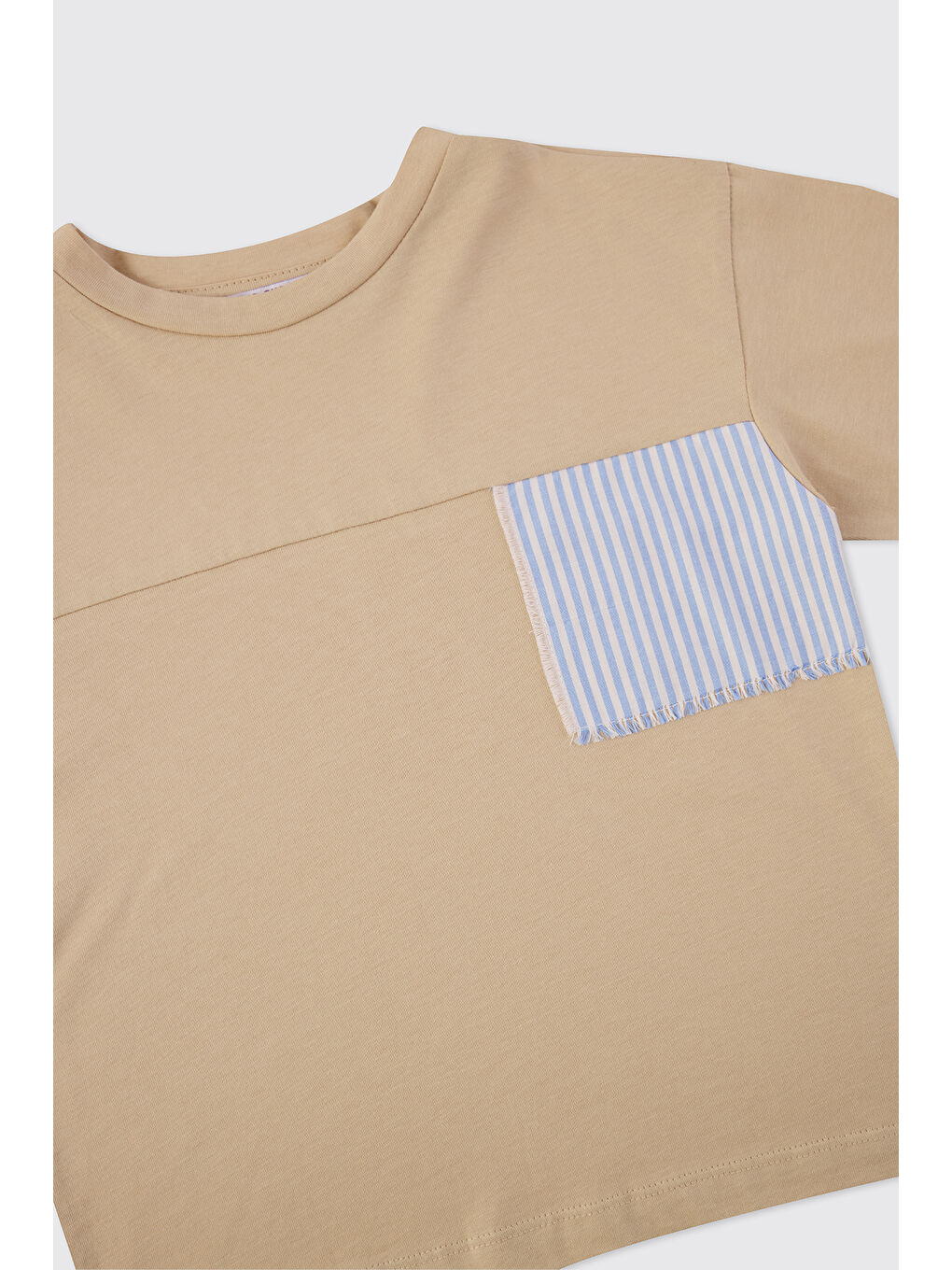 Erkek Bebek Uzun Kollu Bej Tişört-2