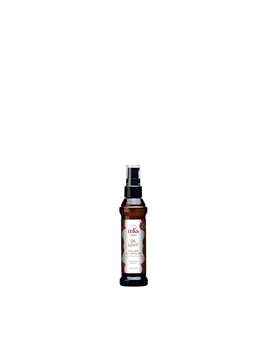 MKS Eco Renksiz Oil Hair Styling Elixir Original İnce Telli Saçlar için Pürüzsüzleştirici Bakım Yağı 60 ml