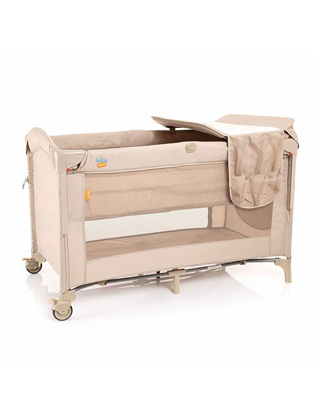 baby plus Bej Safe Nest 60x120 cm Ara Katlı Park Yatak