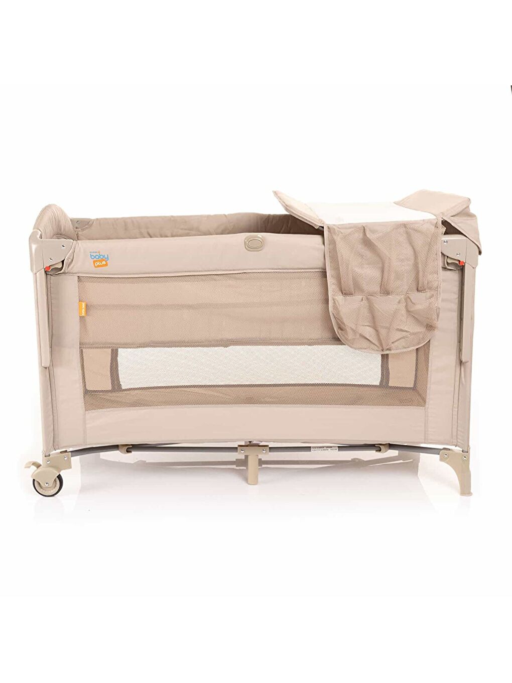 baby plus Bej Safe Nest 60x120 cm Ara Katlı Park Yatak - 1