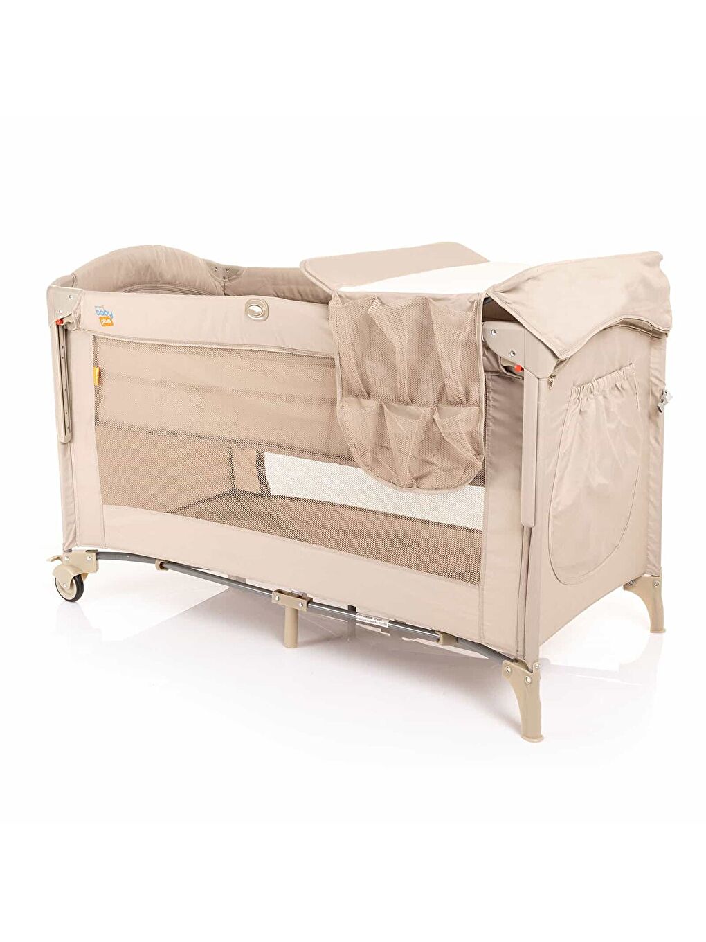 baby plus Bej Safe Nest 60x120 cm Ara Katlı Park Yatak - 2