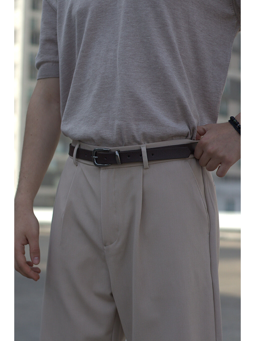 Kahverengi Erkek Tokalı Kemer-1