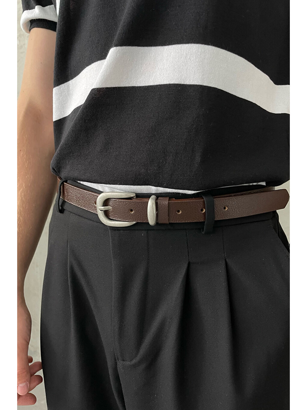 Kahverengi Erkek %100 Hakiki Deri Kemer-1