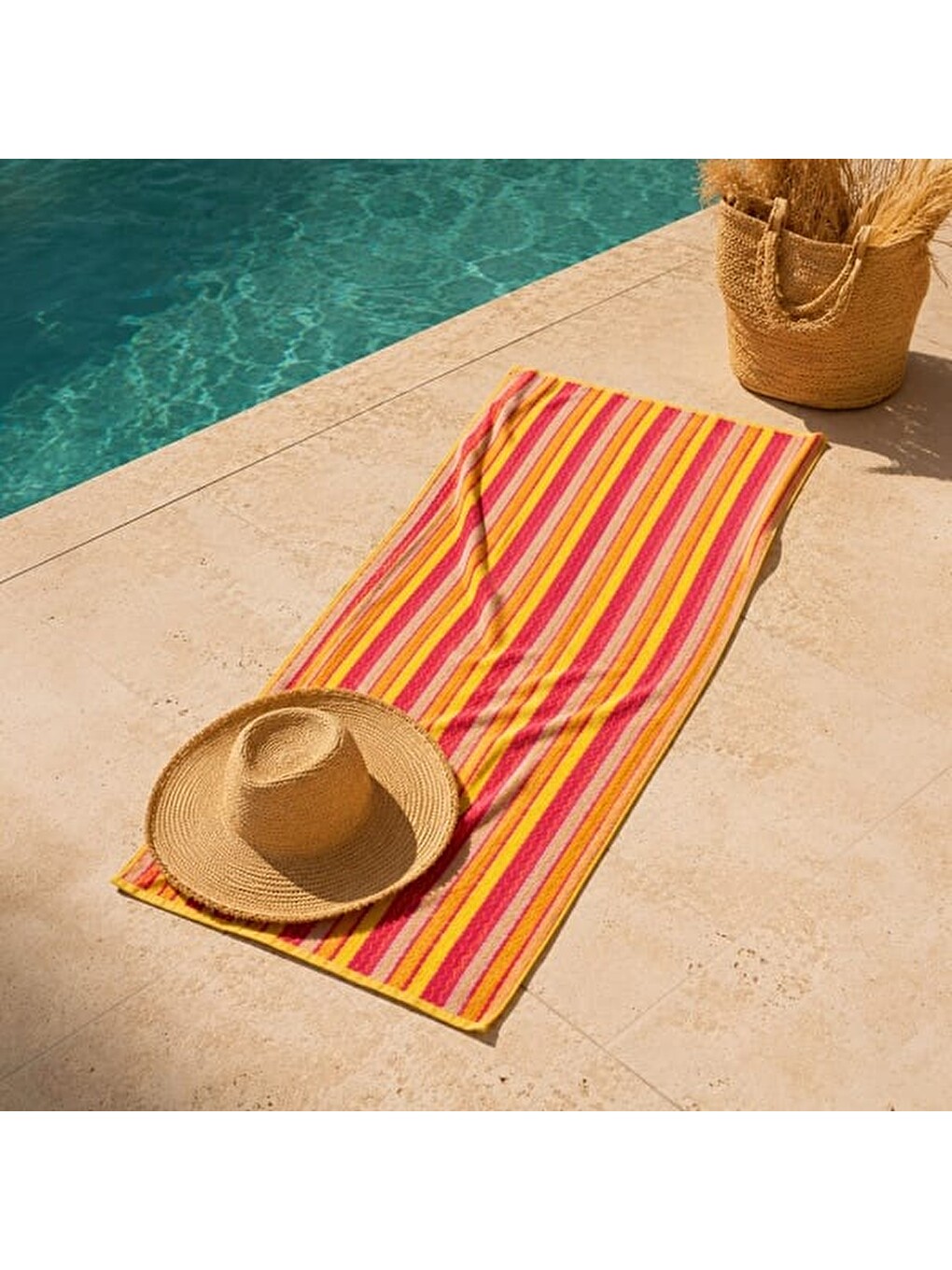 Karışık Soft Tinto Plaj Havlusu - Renkli - 70x140 cm-2