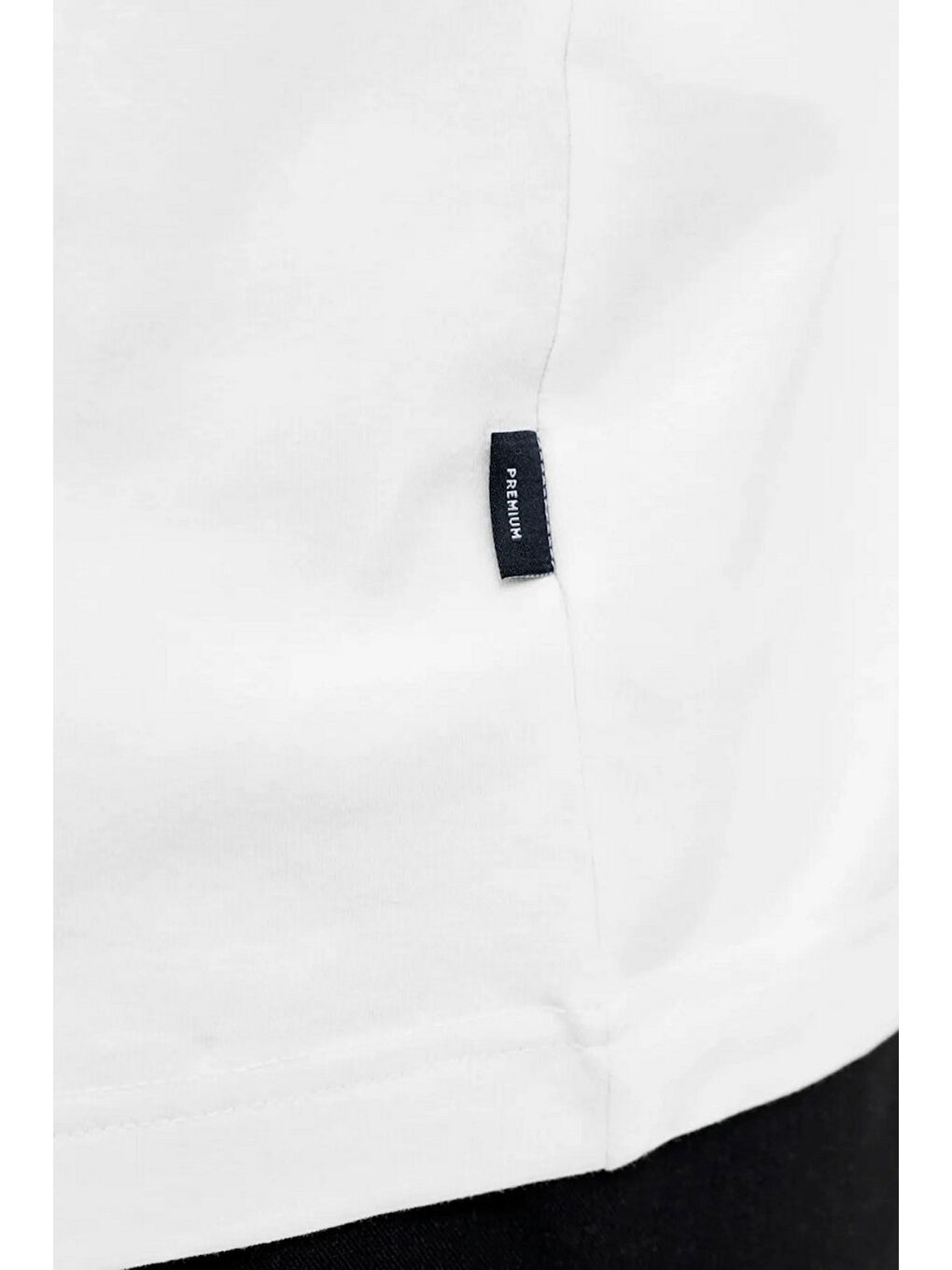 Beyaz Premium Logolu Pamuklu Regular Fit Bisiklet Yaka T Shirt 12292383-3