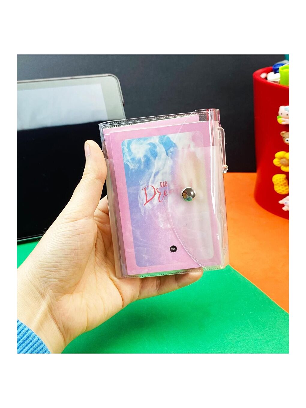 BAM HEDİYELİK EŞYA Dare To Dream Tasarımlı PP Mini Çanta Defter Ve Kalem Set