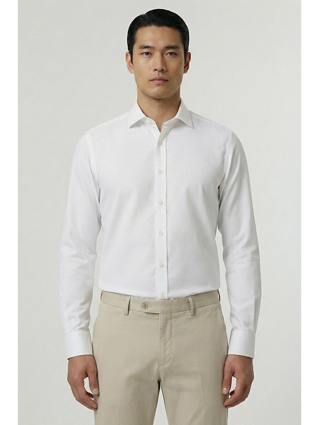 Uzun Kollu Erkek Gömlek Beyaz