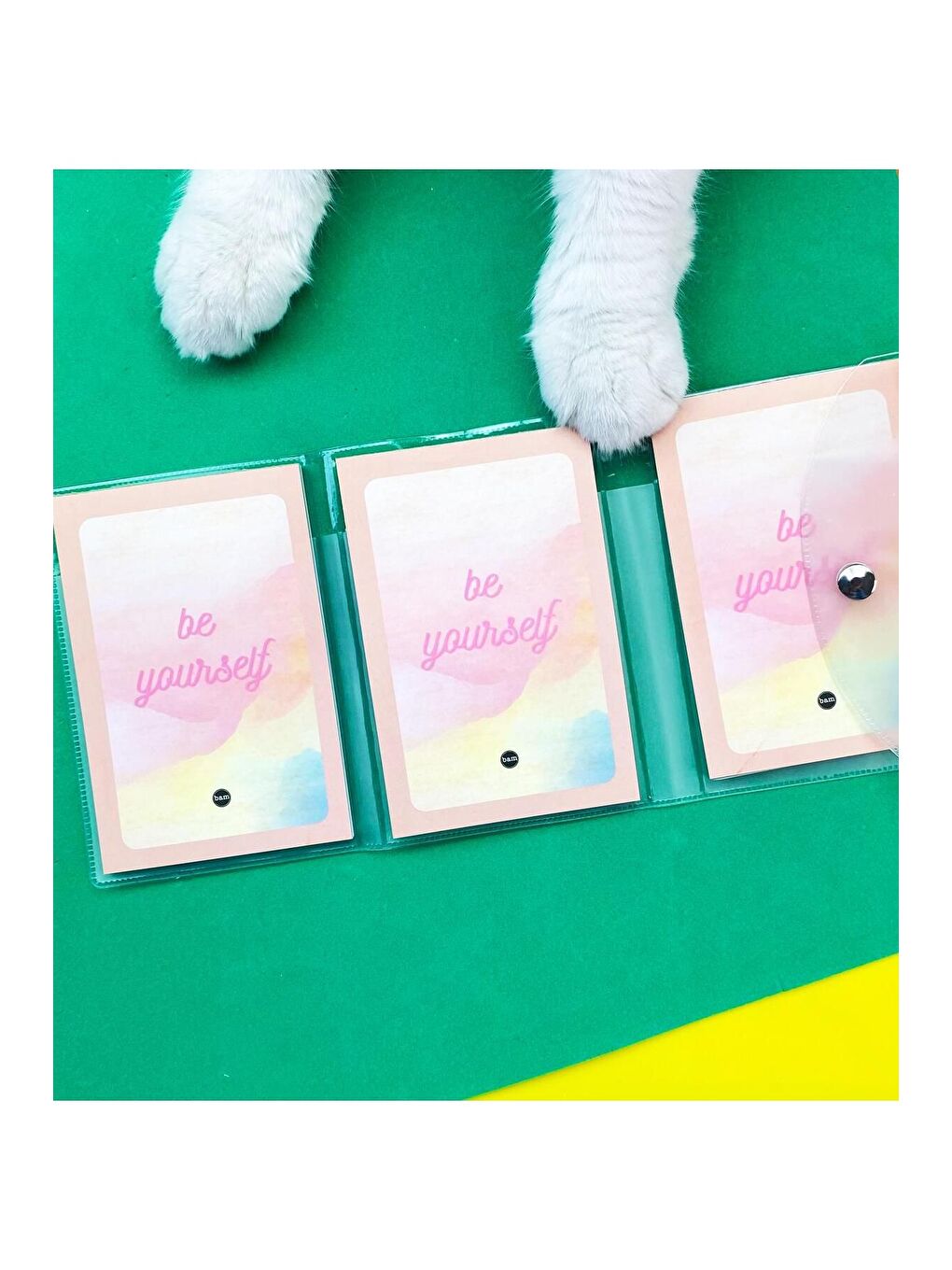 BAM HEDİYELİK EŞYA Be Yourself Tasarımlı PP Mini Çanta Defter Ve Kalem Set - 1