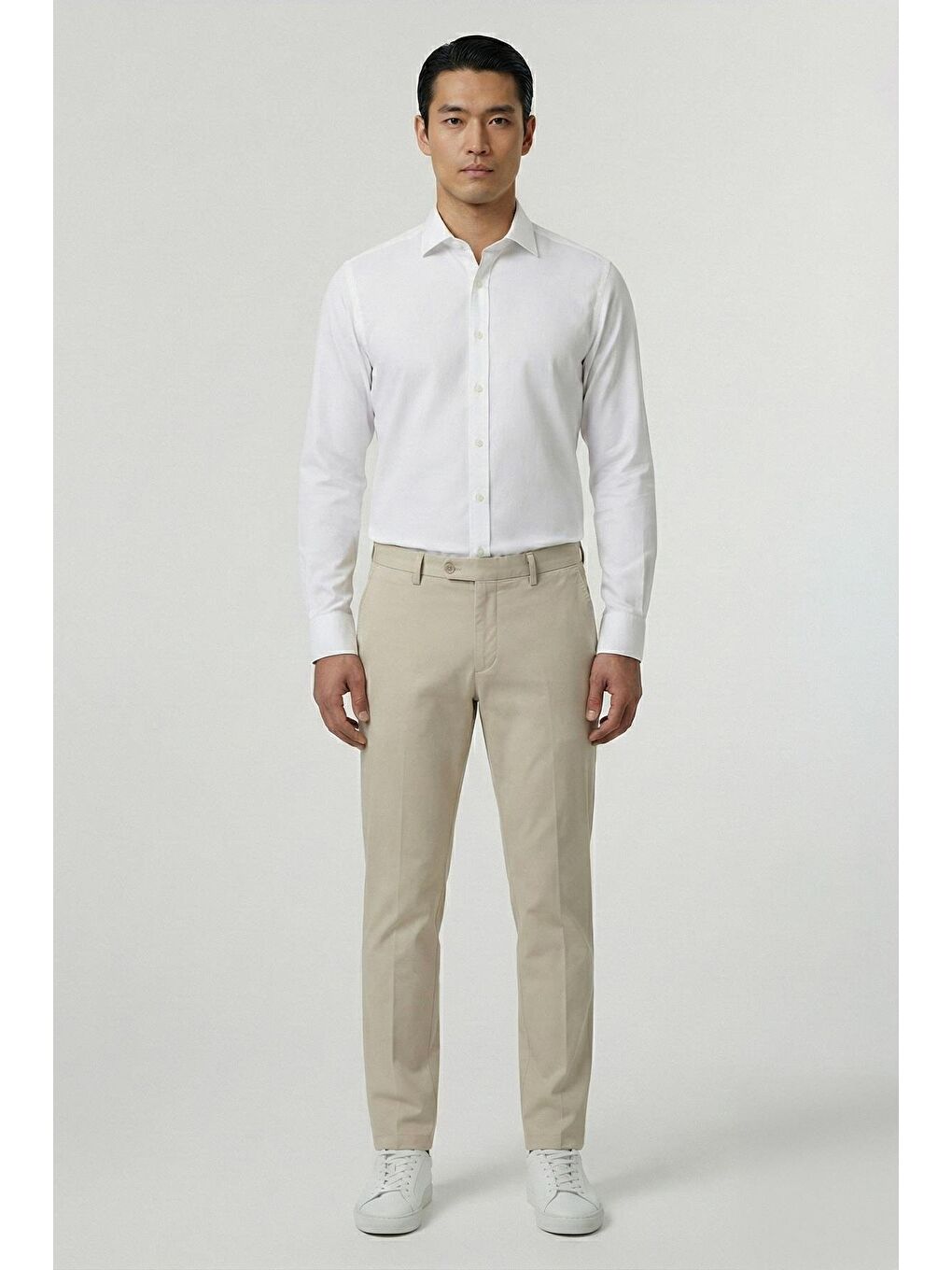 Uzun Kollu Erkek Gömlek Beyaz-2