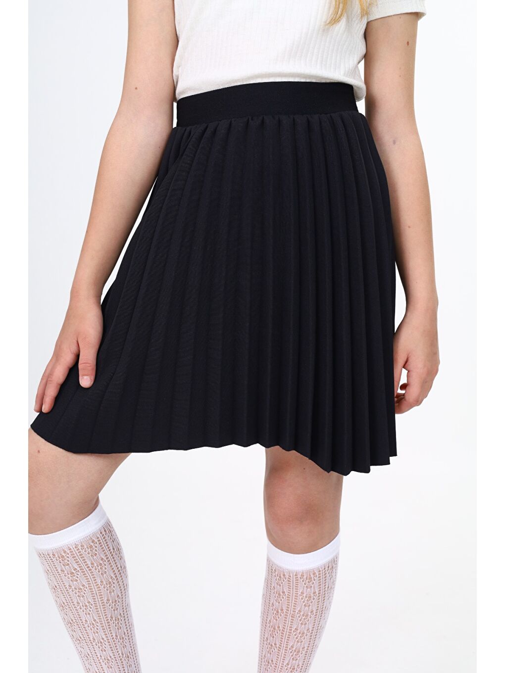 Toontoykids Siyah Kız Çocuk Pileli Etek - 3