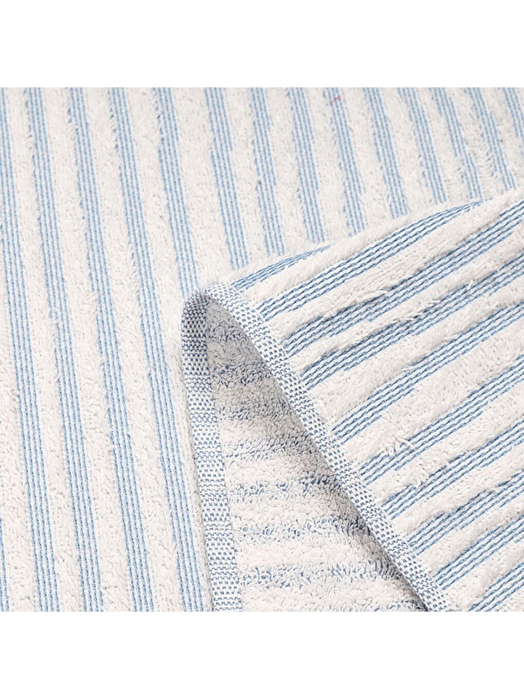 Soft Mare Plaj Havlusu - Ekru / Mavi - 70x140 Cm-2