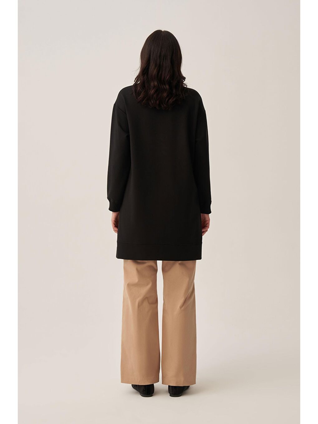 Siyah-Pamuklu Droplu Sweat-3