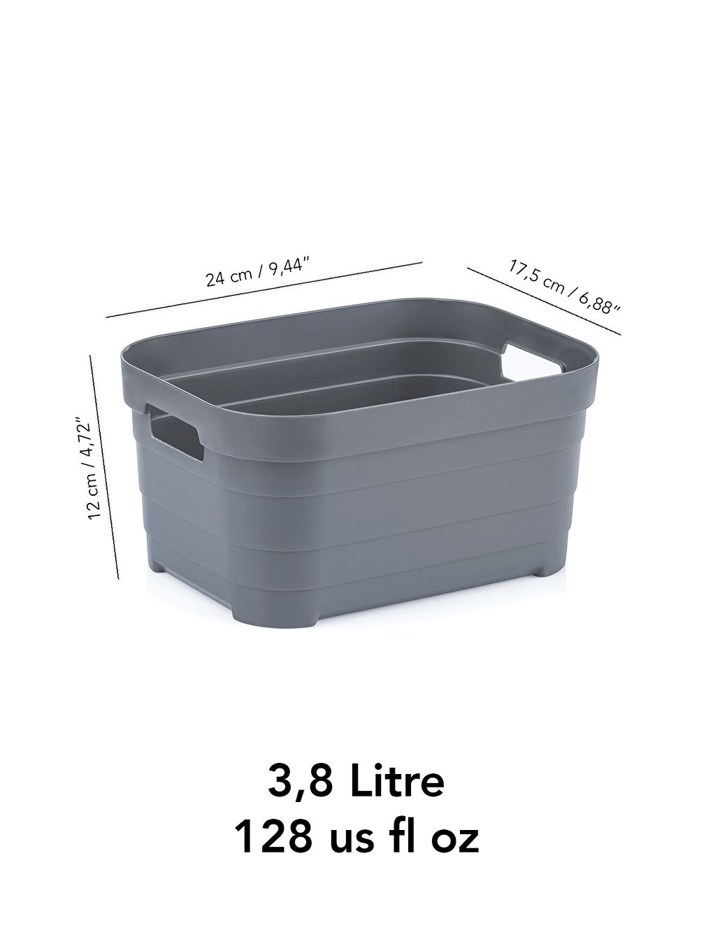 Antrasit 6'lı Buzdolabı Düzenleyici 3800 ml-4