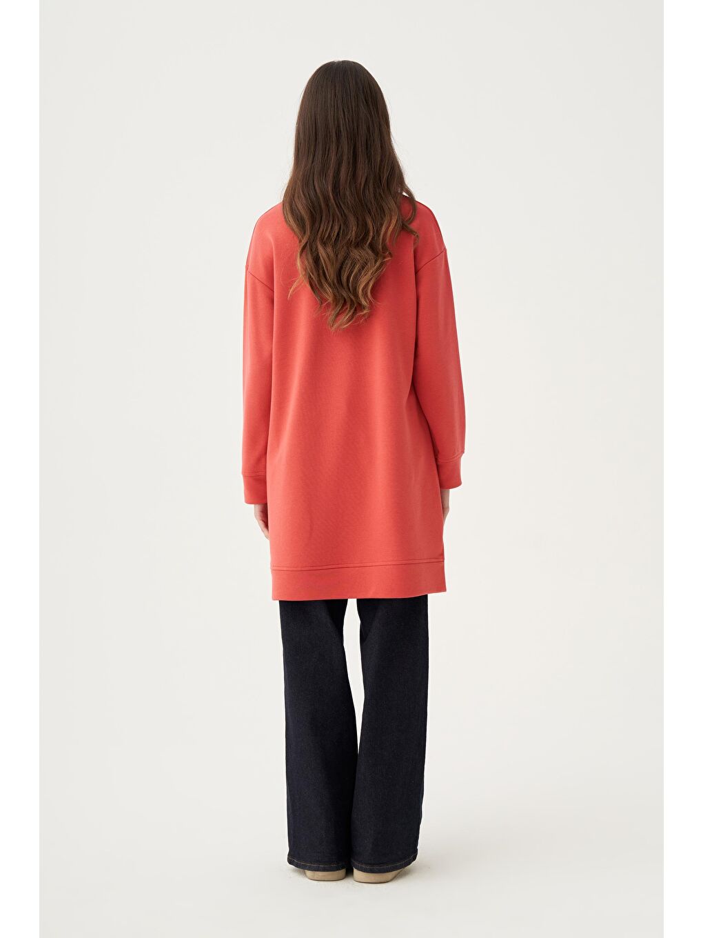 Kırmızı Gül-Yumuşak Dokulu Sweatshirt-2