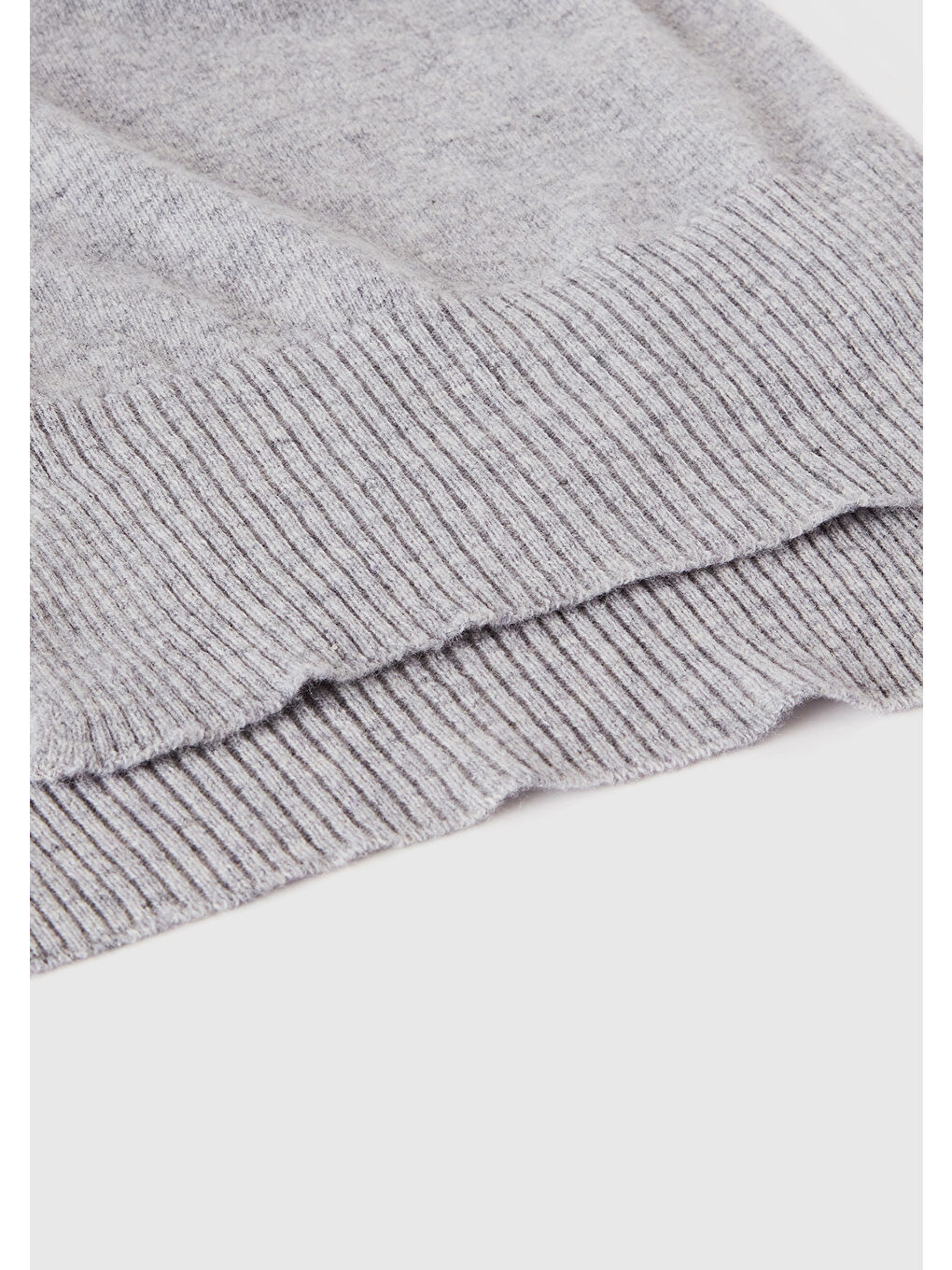 Kadın Gri Melanj %100 Merino Atkı-1