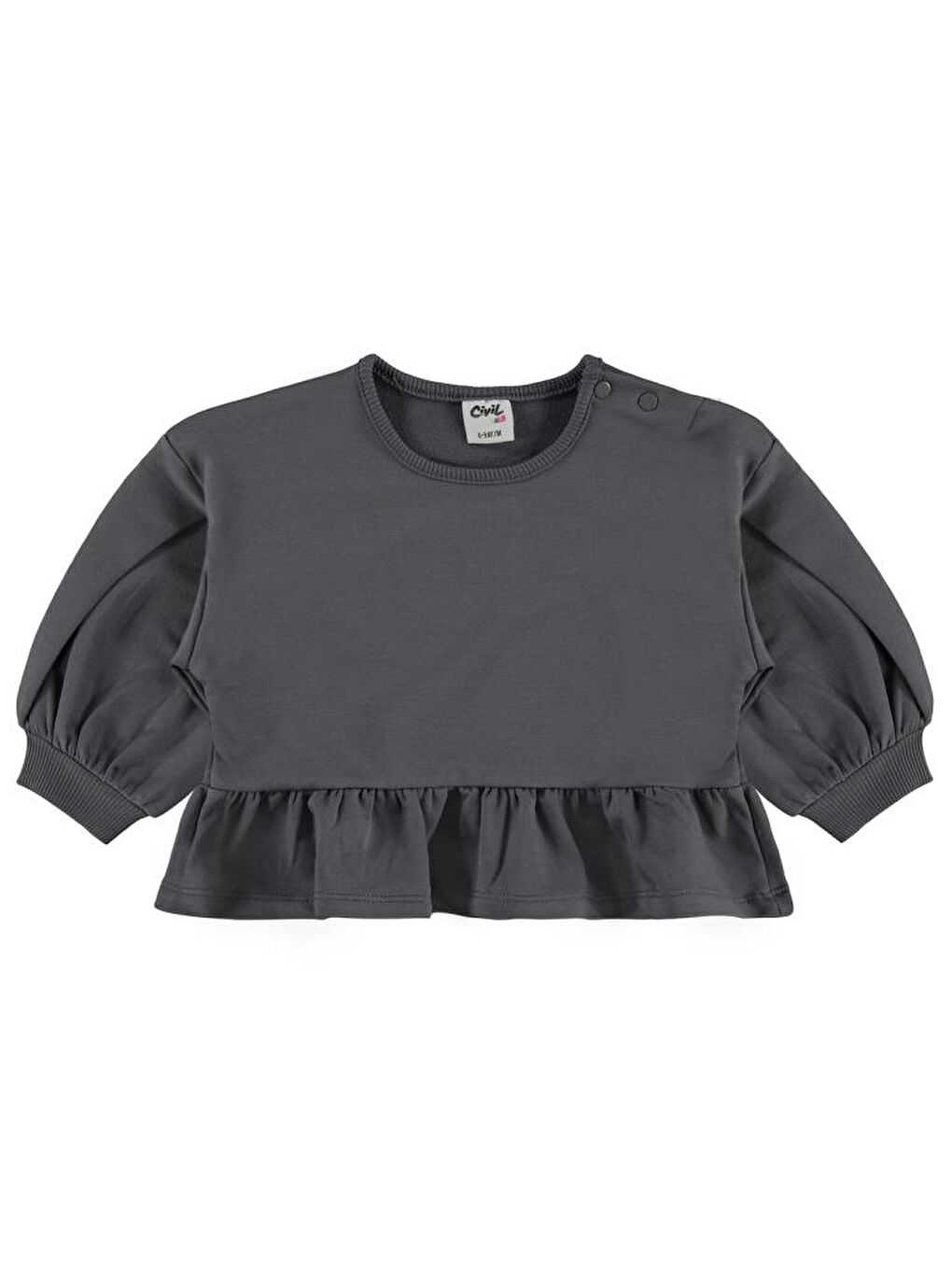 Gri Baby Cool Girl Nakışlı 6-18 Ay Takım-3