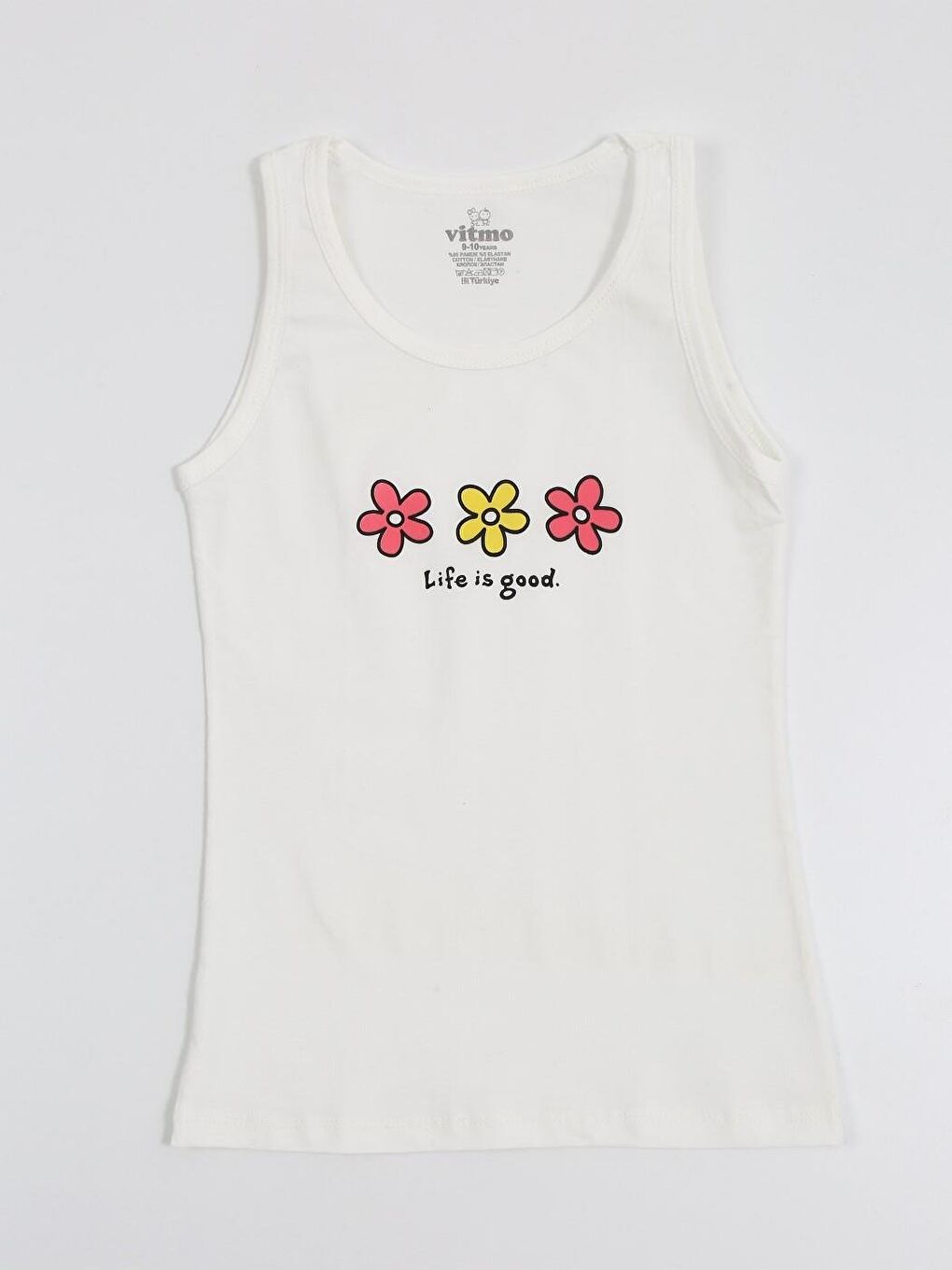 Vitmo Karişik Kız Çocuk Pamuklu 3'Lü Atlet 3'Lü Şort Boxer Karışık Renk Spring 6 Parça Set - 3