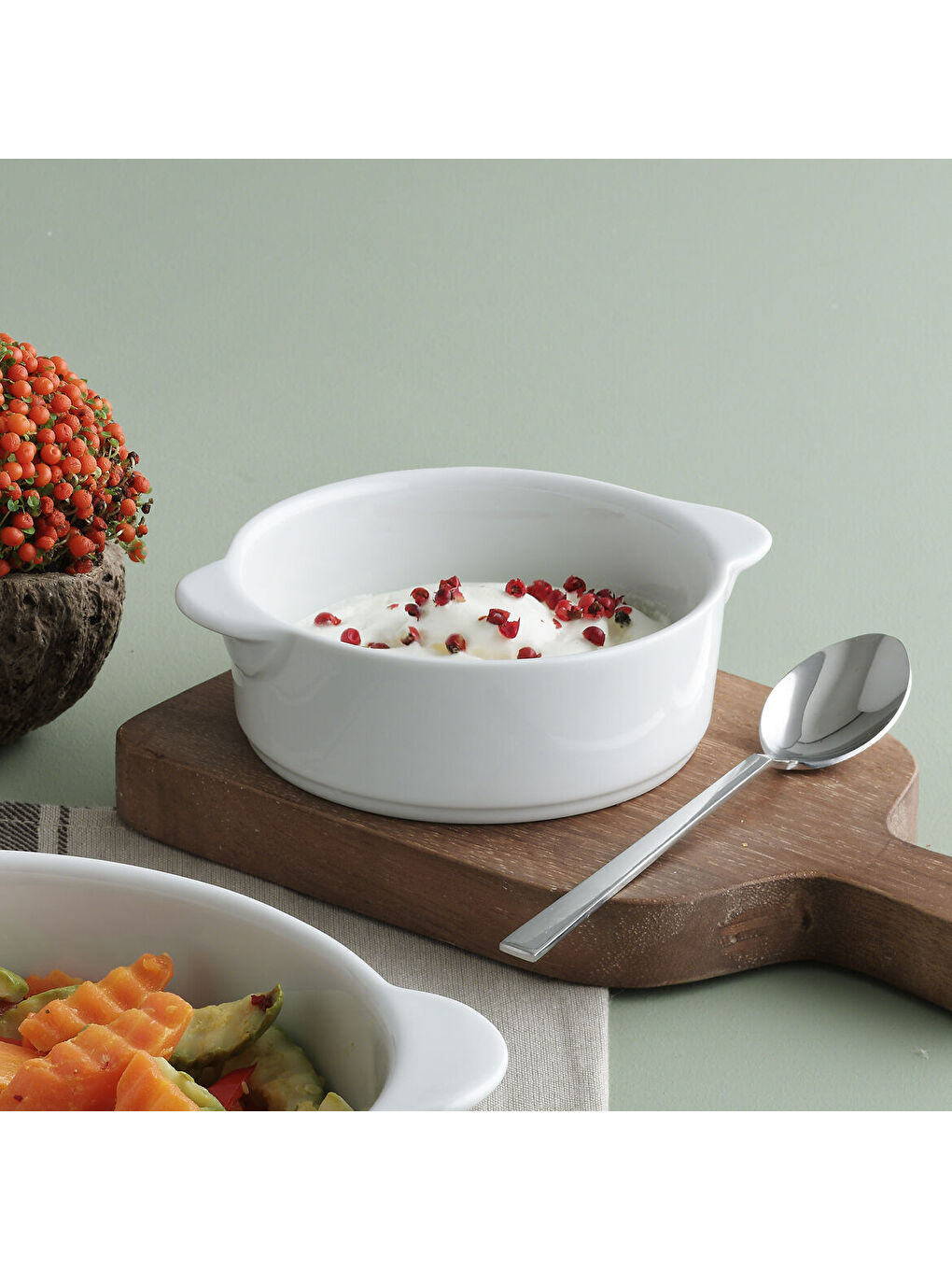GÜRAL PORSELEN Ekru 12 cm Fırın Kabı