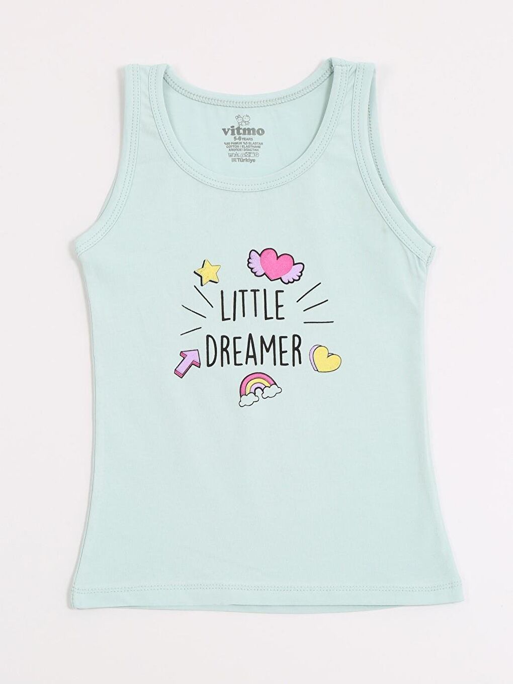 Kız Çocuk Pamuklu 3'Lü Atlet 3'Lü Şort Boxer Karışık Renk Rainbow 6 Parça Set-3