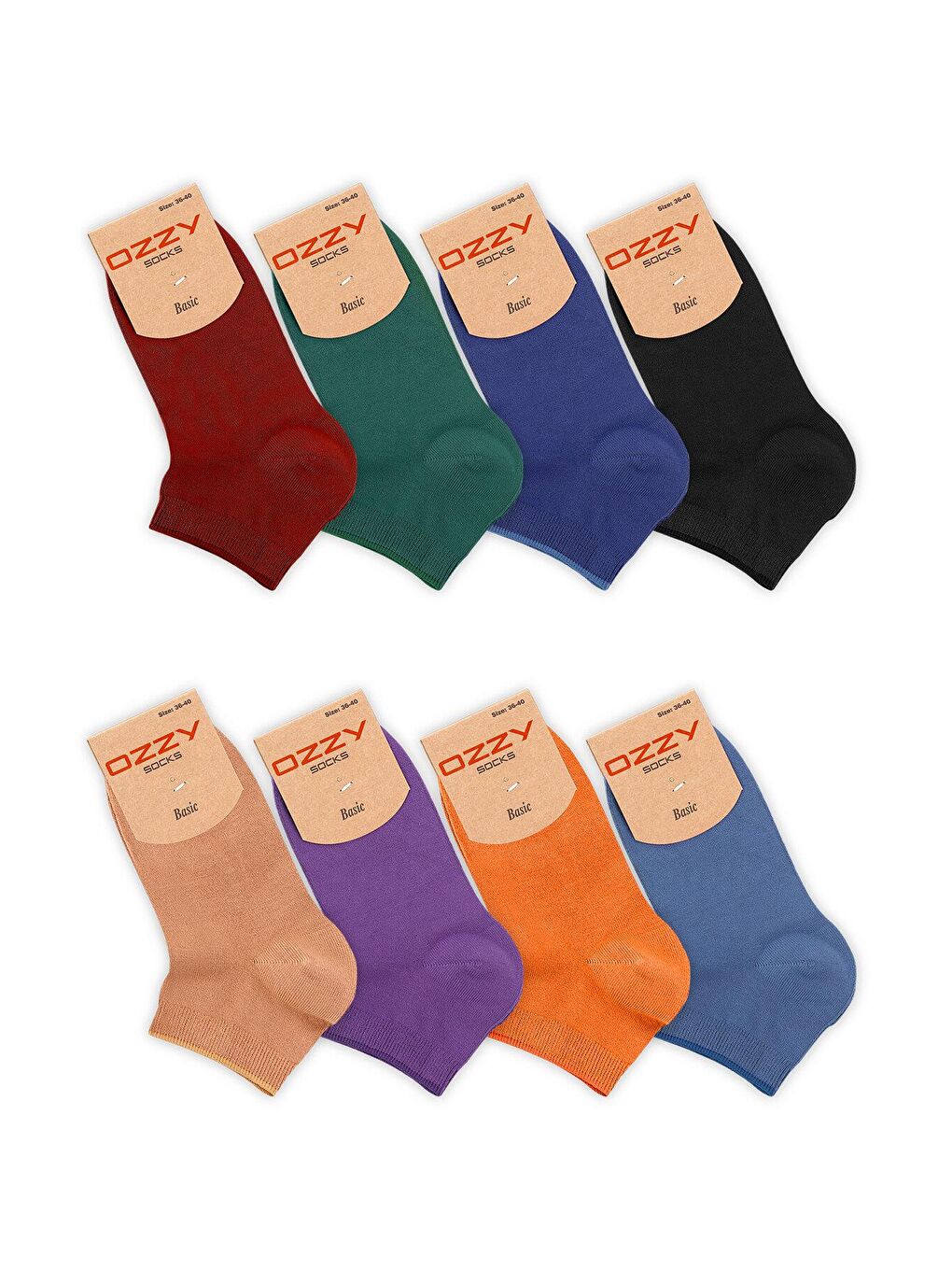 OZZY SOCKS Karışık Asorti 8 Çift Bambu Kadın Dikişsiz Patik Çorap 4 Mevsim Dayanıklı Topuk Ve Burun Açık renkler