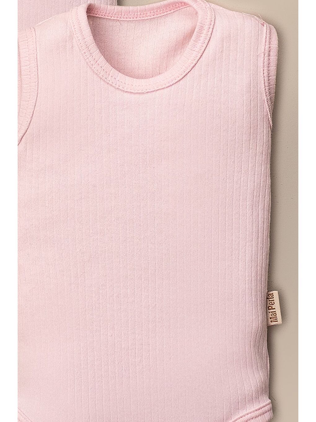 Pembe 3 lü Body Organik Pamuklu Alttan Çıt Çıtlı Bebek Seti-3