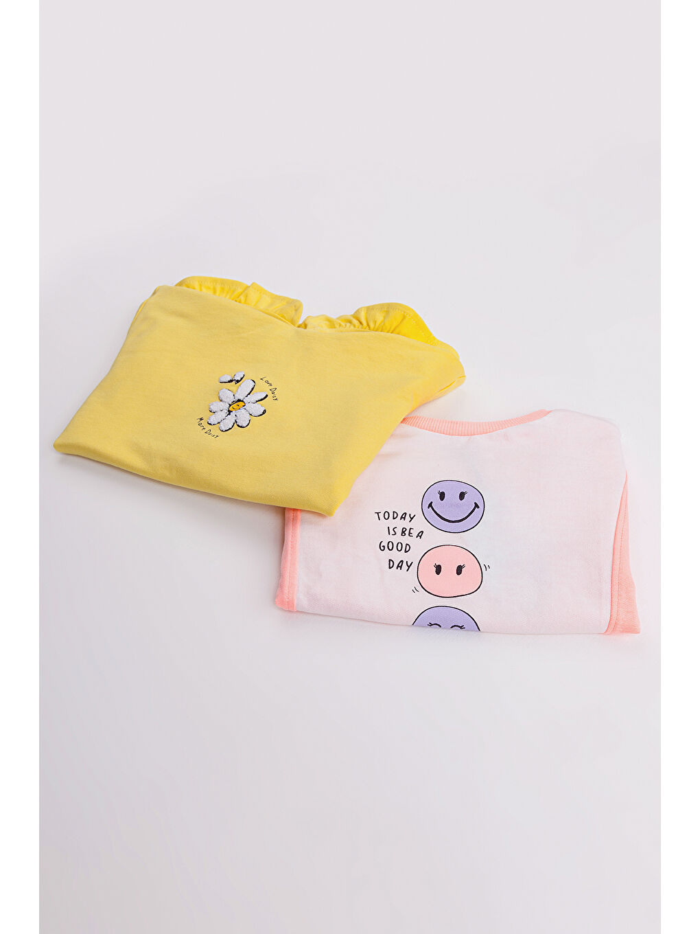 MİSSTUFFY Sarı Kız Çocuk 2'li Paket Basic Sweatshirt