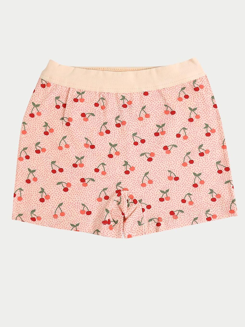 Vitmo Karişik Kız Çocuk Pamuklu 3'Lü Atlet 3'Lü Şort Boxer Karışık Renk Cherry 6 Parça Set - 6