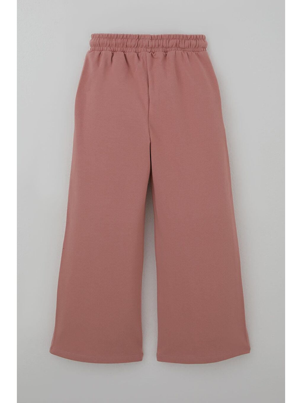 Pembe Kız Çocuk Eşofman Altı Çima Dikiş Detaylı Bağcıklı Cepli Gülkurusu (8-14 Yaş)-1