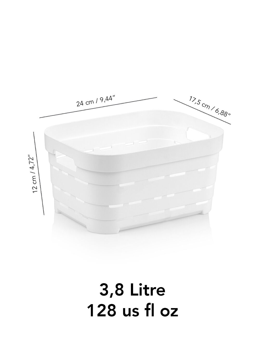 Beyaz 6 Adet Delikli Buzdolabı Düzenleyici 3,8 l-4