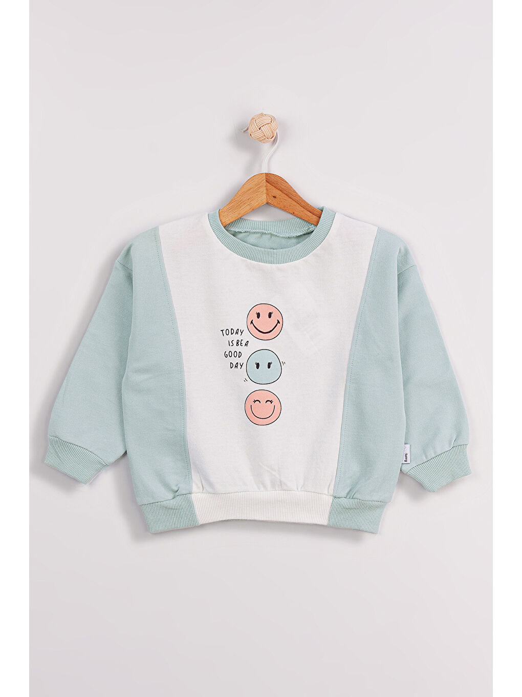 MİSSTUFFY Yeşil Kız Çocuk 2'li Paket Basic Sweatshirt - 1