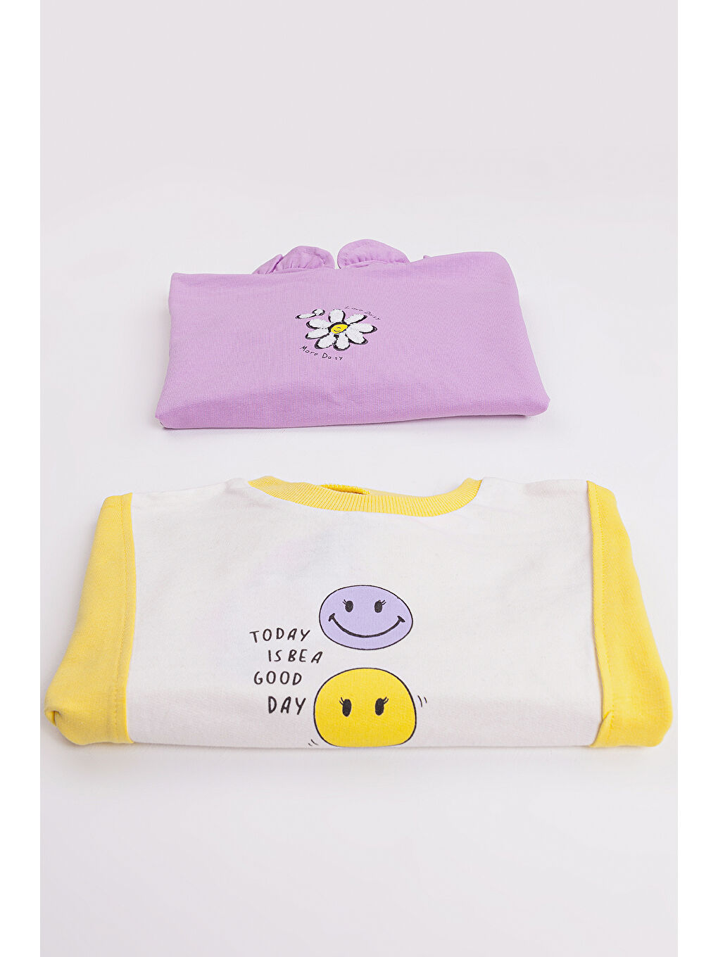 MİSSTUFFY Sarı Kız Çocuk 2'li Paket Basic Sweatshirt