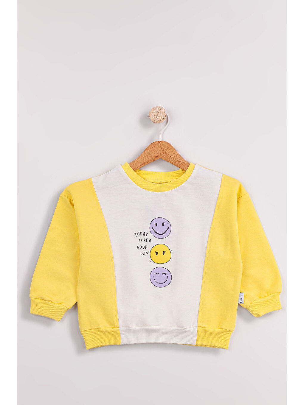 MİSSTUFFY Sarı Kız Çocuk 2'li Paket Basic Sweatshirt - 1