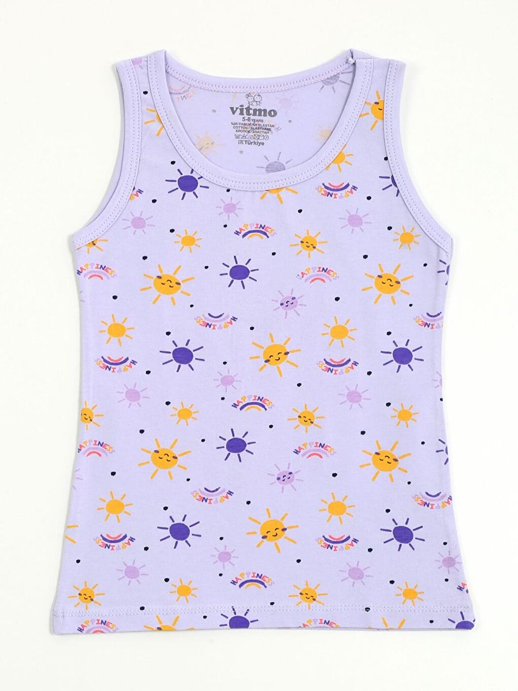 Kız Çocuk Pamuklu 3'Lü Atlet 3'Lü Şort Boxer Karışık Renk Sun 6 Parça Set