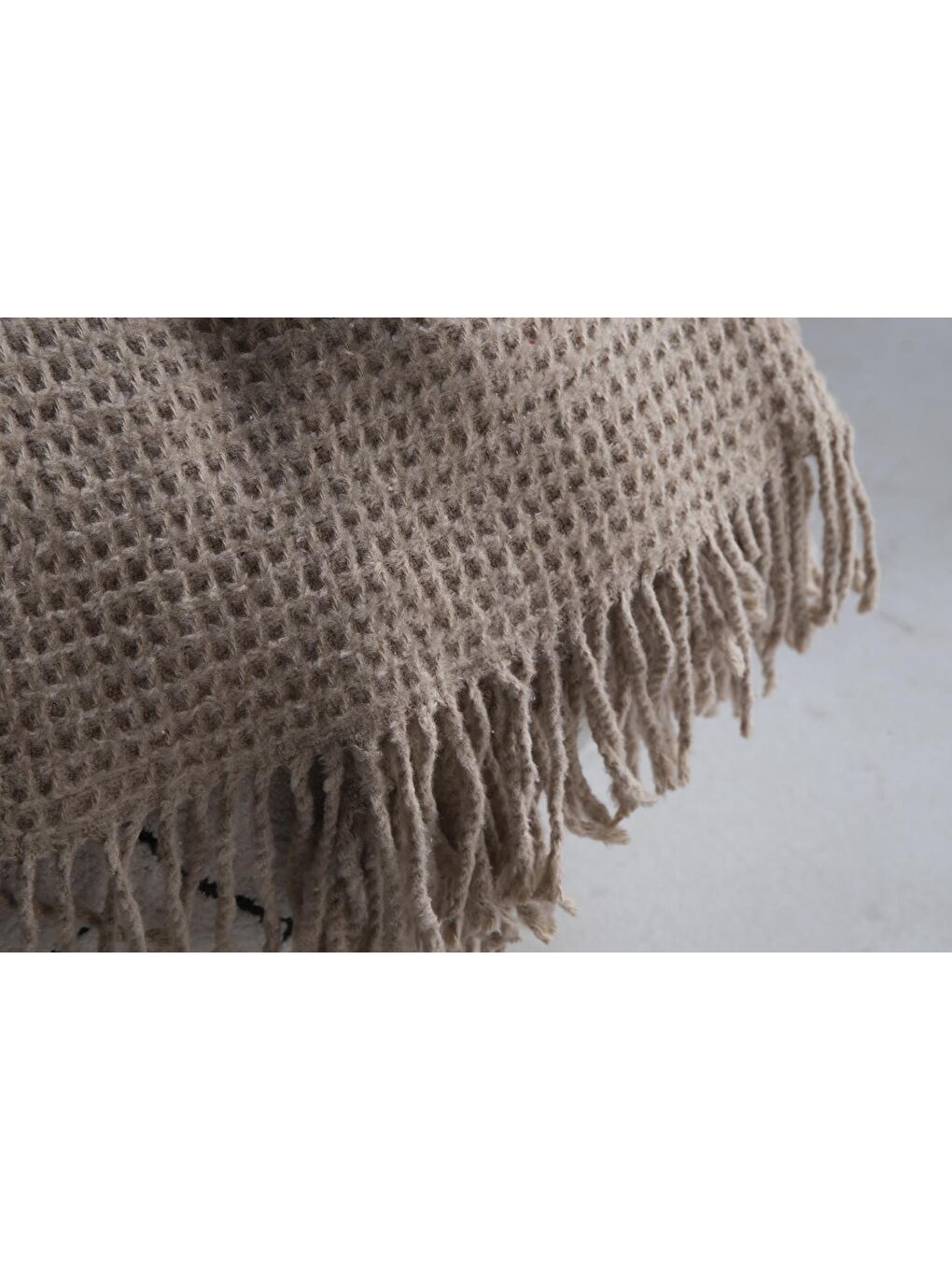 Beyaz Brighton Collection Waffle TV Battaniye 130x170 Bej-2