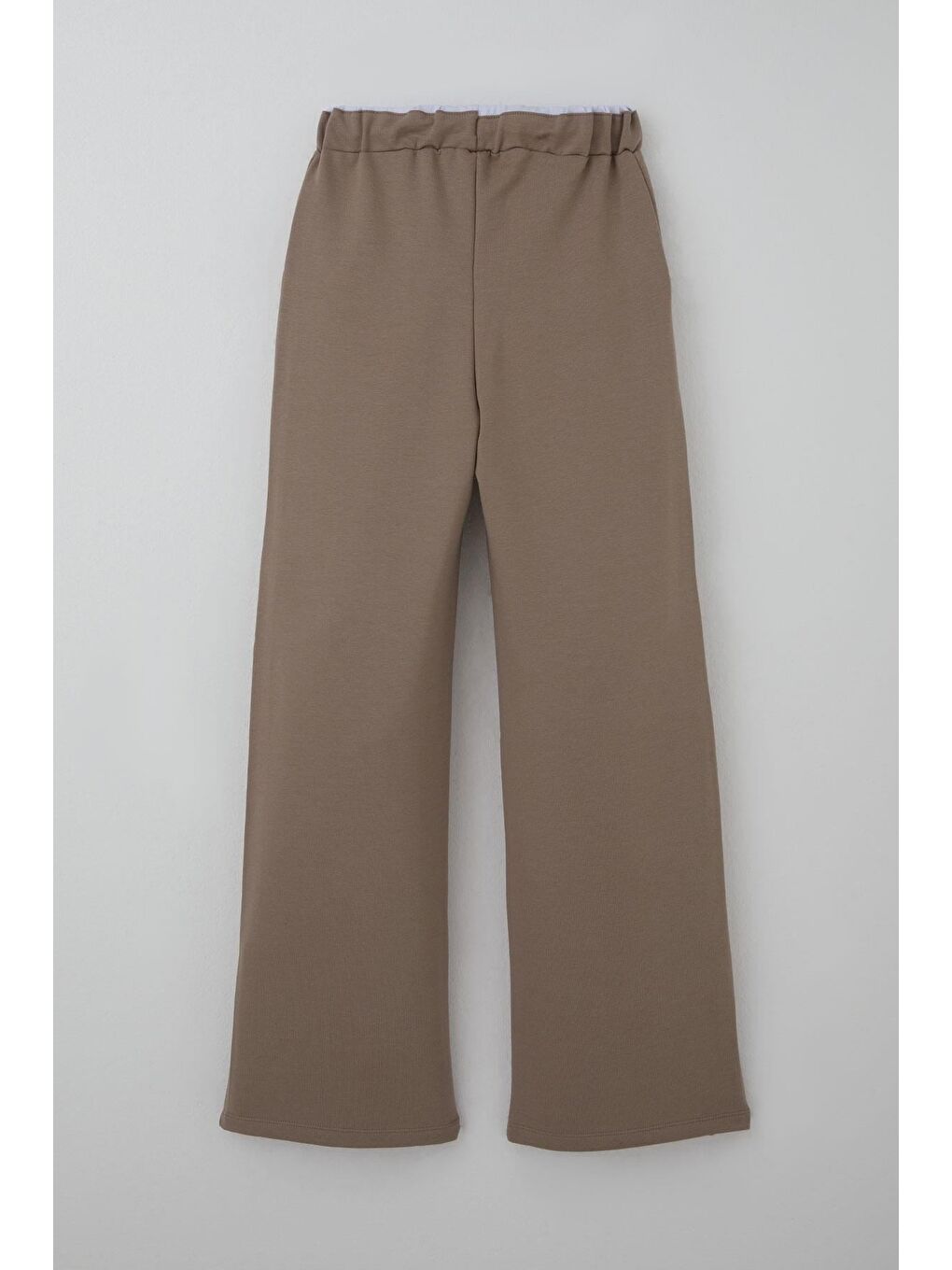 Bej Kız Çocuk Eşofman Altı Bel Kısmı Lastik Detaylı Bağcıklı Cepli Vizon (9-14 Yaş)-1